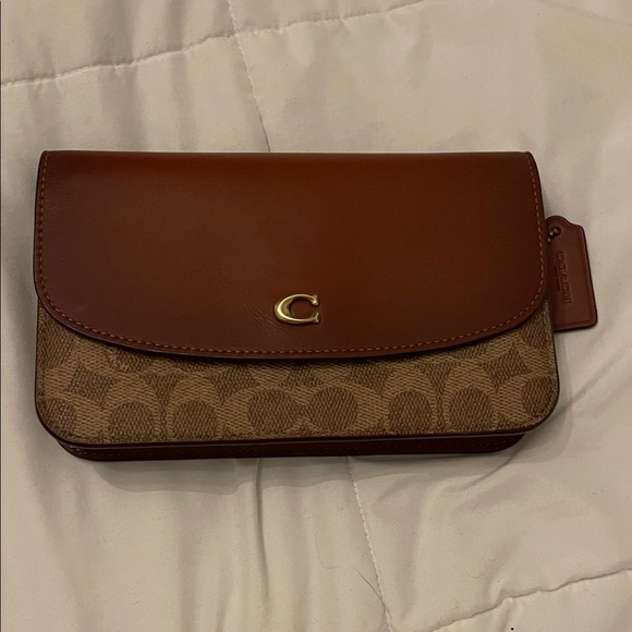 Coach Handbags - Coach Brown and Tan Clutch
